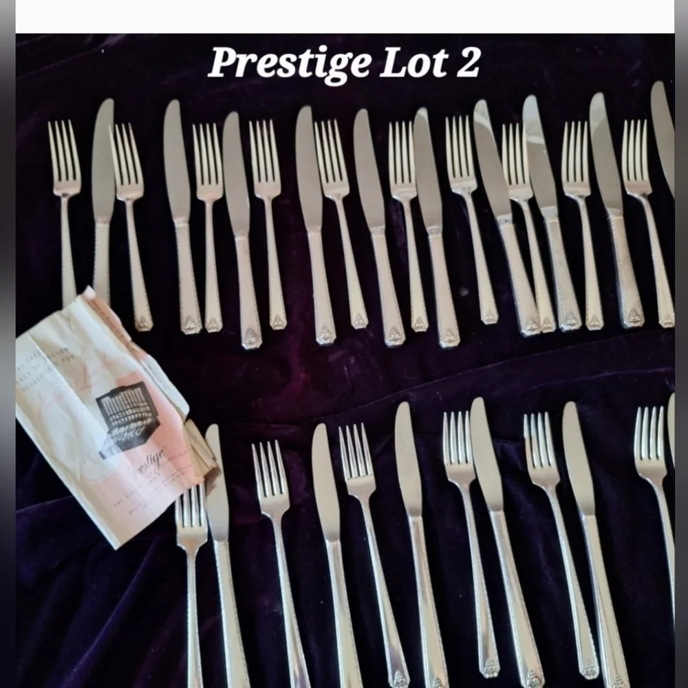 Prestige Silver Dining Flatware Collection with Classic Design Lot 1